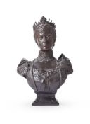 SYDNEY MARCH (ENGLISH, 1876-1968), A BRONZE PORTRAIT BUST OF QUEEN ALEXANDRA