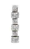 SIX CHINESE SILVER NAPKIN RINGS