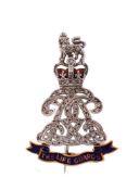 MILITARY INTEREST: GARRARD & CO. LTD., THE LIFE GUARDS, A DIAMOND AND ENAMEL BROOCH