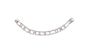A DIAMOND BRACELET SPELLING DEAREST ONE