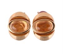 MARINA B, A PAIR OF CITRINE EAR CLIPS