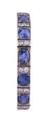 A MID 20TH CENTURY SAPPHIRE BRACELET