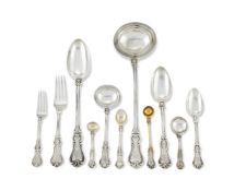A VICTORIAN SILVER ALBERT PATTERN PART TABLE SERVICE