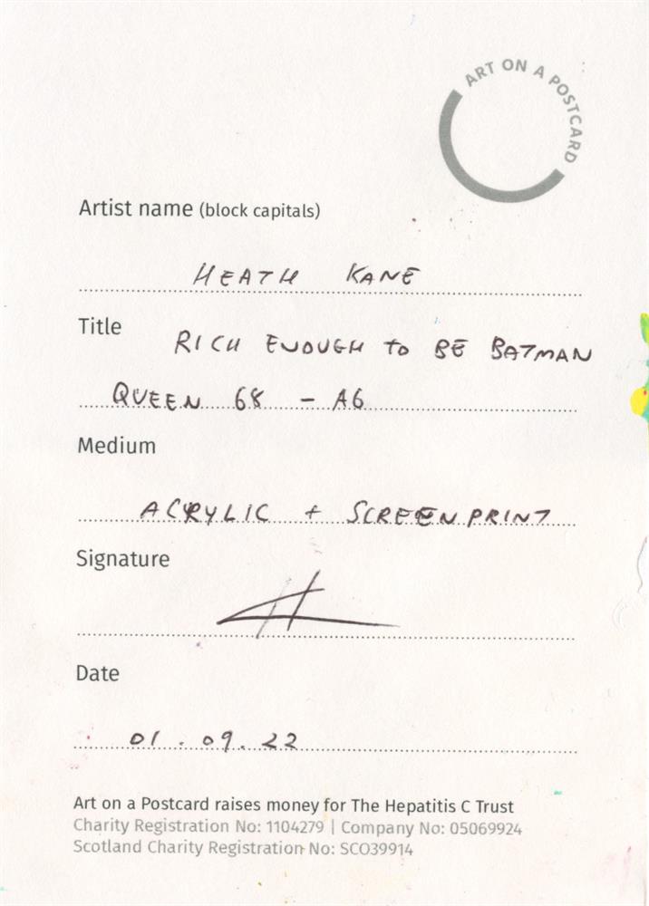 Heath Kane, Rich Enough To Be Batman - Queen 68, 2022 - Image 2 of 3