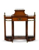 A VICTORIAN OAK AND BRASS MOUNTED HALL STAND, ATTRIBUTED TO JAMES SHOOLBRED & CO, CIRCA 1883