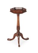 A GEORGE III MAHOGANY KETTLE STAND, CIRCA 1760