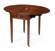 A GEORGE III MAHOGANY AND INLAID PEMBROKE TABLE, CIRCA 1790