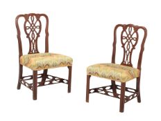 A PAIR OF GEORGE III MAHOGANY SIDE CHAIRS, IRISH, CIRCA 1765