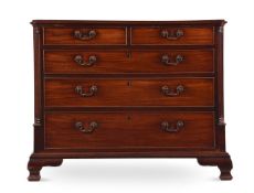 A GEORGE III MAHOGANY CHEST OF DRAWERS, IN THE MANNER OF THOMAS CHIPPENDALE, CIRCA 1770