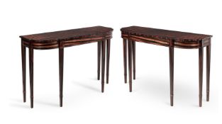 A PAIR OF COROMANDEL SIDE TABLES, IN GEORGE III STYLE, OF RECENT MANUFACTURE