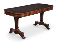 Y A WILLIAM IV ROSEWOOD LIBRARY TABLEy, CIRCA 1835