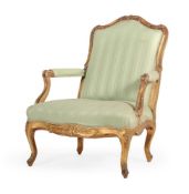 AN ITALIAN GILTWOOD ARMCHAIR, CIRCA 1760