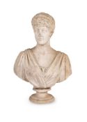 ORAZIO ANDREONI (ITALIAN, 1800-1900), A MARBLE BUST OF ALEXANDRA, PRINCESS OF WALES