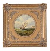 ENGLISH SCHOOL (20TH CENTURY), A BARGE IN A SWELL