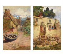 GEORGE HODGSON (BRITISH 1847-1921), COTTAGES AT JERSEY