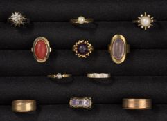 11 diverse Ringe
