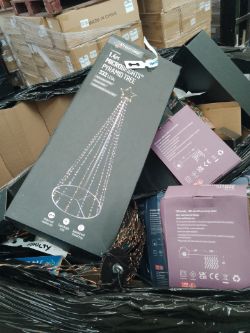 1 Pallet of Christmas lights and trees