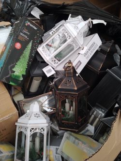 1 Pallet of Christmas stock and customer returns - including candles and lanterns