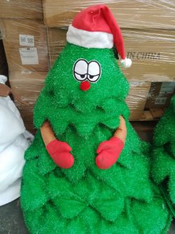 1 Pallet of singing dancing Christmas trees, snowmen and a Santa