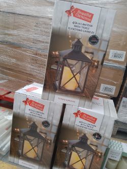 1 Pallet of candle sets, glitter water spinners and lanterns