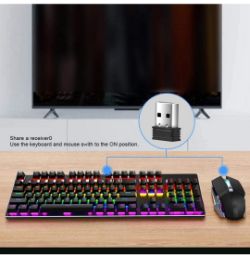 67 Brand New X200 Wireless Gaming Mechanical Keyboard and Mouse with USB Receiver - Total RRP £4958