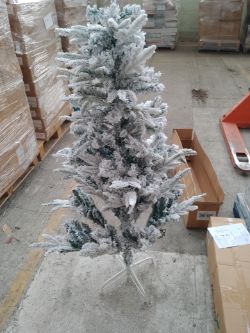 1 Pallet Containing 35 x New Frosted Christmas Trees
