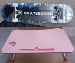 New Pallet of 47 Skateboards & 6 foldable Tables