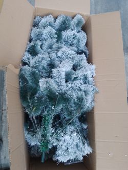 1 Pallet containing 6 Very Large frosted Christmas Trees