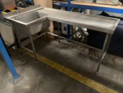 Large stainless double sink unit - 1900mm x 800mm