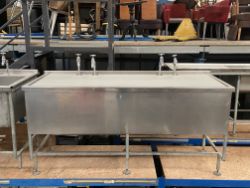 Large stainless double sink unit - 1900mm x 800mm