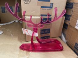 Approximately 50 x NEW KOZIOL - 'Hubert' Deer Jewellery Organiser - Pink