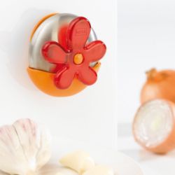 50 x BRAND NEW KOZIOL - Stainless Steel Soap with Holder - Raspberry Red