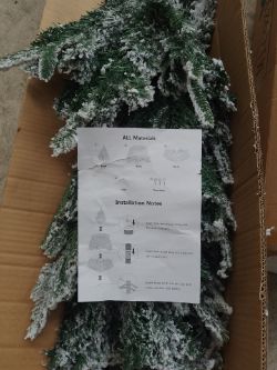 Pallet Containing 26 x Brand New Large Frosted Christmas Trees