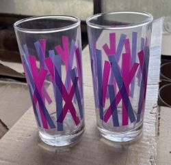 215 x Brand New Patterned Drinking Glasses
