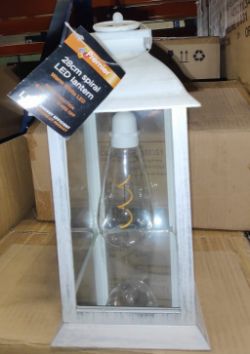 48 x 28cm Spiral LED Lantern - Warm White LED - various colours