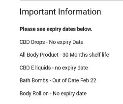 EXPIRY DATE DETAILS - DON'T BID