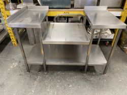 Split Level Prep Table - 1415mm x 700mm x 950mm - Removed from 6th Form College