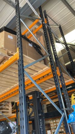 BULK OT OF 15 x CAGES FOR BACK OF RACKING, 4 x 5m UPRIGHTS AND 72 x BARS