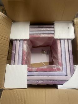 17 x NEW SINDIBABA - Square Bookcase (Set Of 4) - Violet / Rose