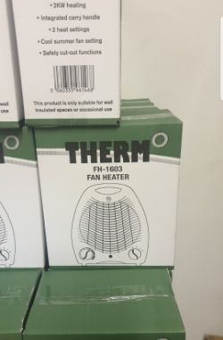 (REF GEOFF) Pallet Contains 24 x 2kw Fan Heaters NEW Boxed