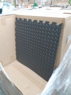 12 boxes of 30 Black Floor Gym Connecting Mats (P150)