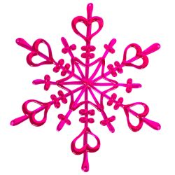 Approximately 30 X NEW KOZIOL - Flakes Ornament - Transparent Pink