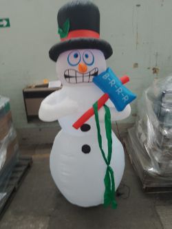 1 Pallet of Christmas Decorations, including a Self inflatable Santa