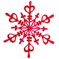 Approximately 70 X NEW KOZIOL - Flakes Ornament - Red