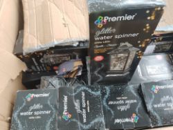 Returned products including water spinners, festive scenes and damaged Halloween cups