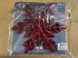 Approx 95 x NEW KOZIOL - XS Flakes Ornament (Set Of 4) - Bright Red