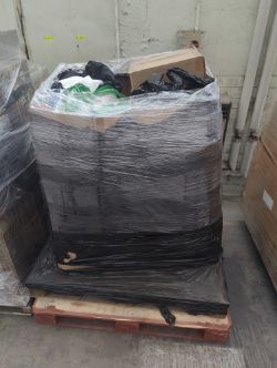 1 Pallet of Christmas Decorations, including a Self inflatable Santa