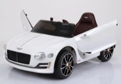 Ride On Fully Licenced Bentley Continental 12v with Parental Remote Control - White
