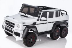 Ride On Fully Licenced Mercedes AMC G-Wagon G63 6×6 12v with Parental Remote Control – White