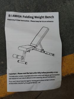 1 pallet of 15 x New Folding Weight Benches - (P139)